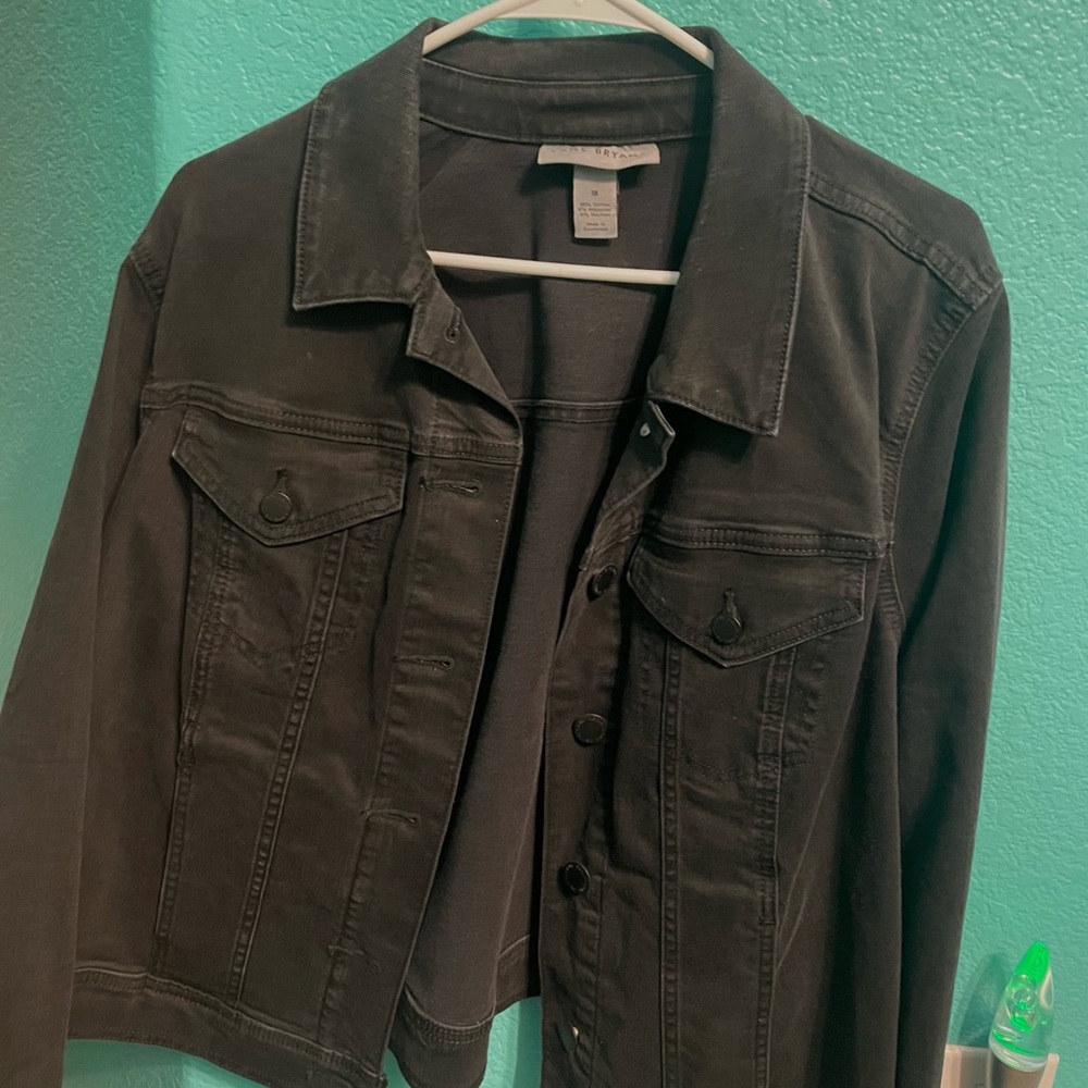 Lane Bryant black Jean Jacket